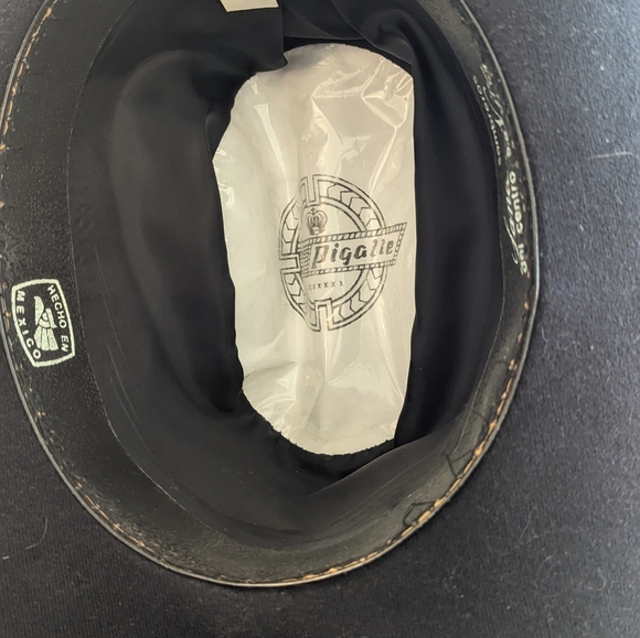 VINTAGE SANTO NINO BLACK WESTERN MEXICAN SOMBRERO HAT SIZE 7 MAKE OFFER - Picture 4 of 4